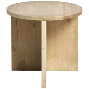 Hannun Table d appoint ronde en bois de sapin couleur naturel