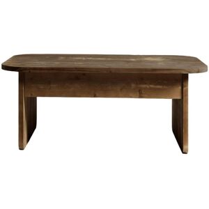 Hannun Table basse elevatrice en bois de sapin couleur marron vieilli