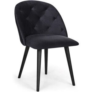 Menzzo Chaise velours noir