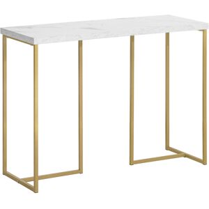 SoBuy Table console cadre en metal effet marbre