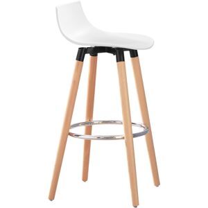 SoBuy Tabouret de bar en bois avec dossier