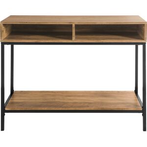 SoBuy Table console 2 compartiments effet bois