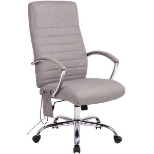 CLP Chaise de bureau massant et reglable en tissu Gris