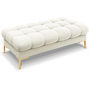 Micadoni Home Banc 2 places en tissu velours beige clair