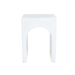 OYOY Living Design Tabouret blanc en plastique en recycle H42x28x31cm