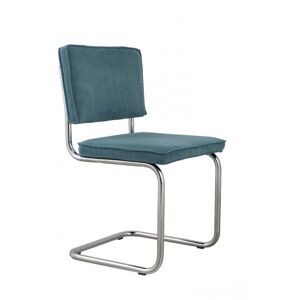 Zuiver Chaise design en tissu bleu