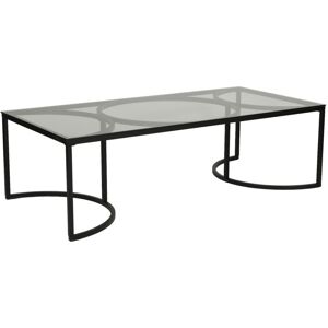 Meubles & Design Table basse moderne 140x70cm en verre et metal