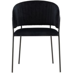 Meubles & Design Lot de 2 chaises en velours noir