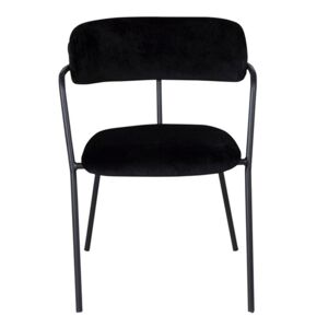 Meubles & Design Lot de 2 chaises contemporaines en velours noir