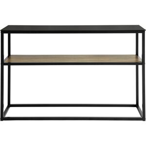 SoBuy Table console cadre en metal noir avec 2 etageres