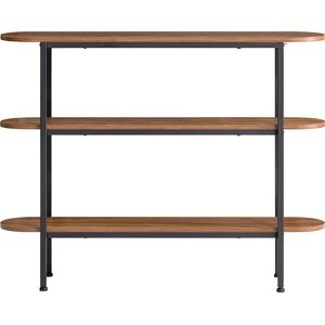 SoBuy Table console cadre en metal noir avec 3 etageres