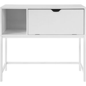 SoBuy Table console en panneau de particule blanc