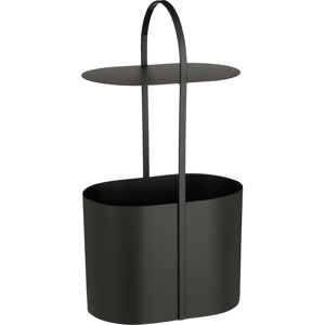 Mica Decorations Table d'appoint avec porte-revues en metal noir H69