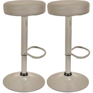 The Home Deco Factory Tabouret de bar hauteur reglable mumford (lot de 2) gris