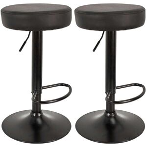 The Home Deco Factory Tabouret de bar hauteur reglable mumford (lot de 2) noir