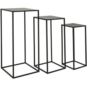 Aubry Gaspard Sellettes en metal noir (lot de 3)