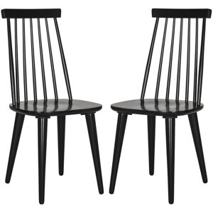 Safavieh Chaises de salle a manger Bois d'hevea en Noir, 55 X 50 X 90 cm