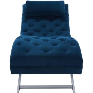 Safavieh chaise Eucalyptus&Bois d'hevea en Bleu marine, 60 X 165 X 85 cm