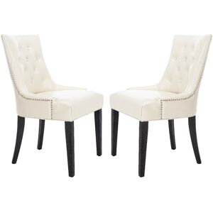 Safavieh Lot de 2 Chaises de salle a manger en Bois de bouleau, Blanc