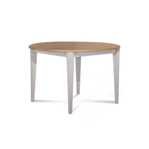 Hellin Table ronde bois D115 cm avec 1 allonge et Pieds fuseau
