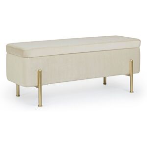 Hellin Banc coffre 2 places en velours et pietement or