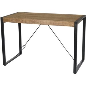 Moloo DACCA-Table de bar 6 personnes L140 cm, Manguier massif et metal noir