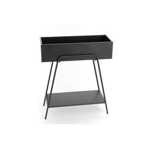 Hellin Console porte plantes en metal noir