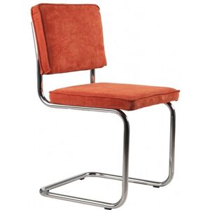 Zuiver Chaise design en tissu orange