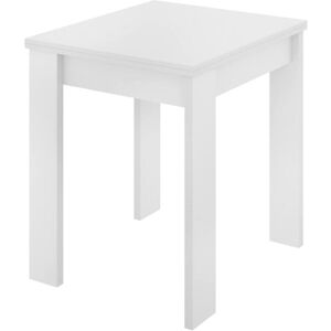 Dmora Table extensible effet bois blanc 79/134x67