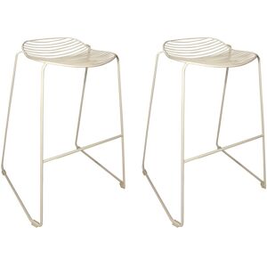 Now s Home Lot de 2 tabourets de bar en metal blanc