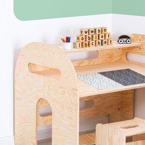 Tendresse de bebe Bureau avec tabouret naturel