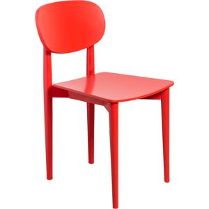 RNT by Really Nice Things Chaise en bois de hetre massif Rouge flamme