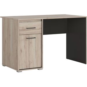 Petits meubles Bureau 1 porte 1 tiroir stratifies naturel et gris