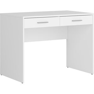 Petits meubles Bureau 2 tiroirs stratifies blanc