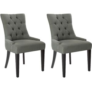 Safavieh Lot de 2 Chaises de salle a manger en Bois de bouleau, Gris