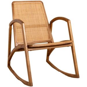 Saudara Collections Rocking-chair bois de mindy et cannage