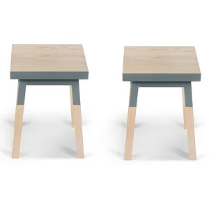 MON PETIT MEUBLE FRANCAIS 2 tabourets 100% frene massif, assise 35 cm