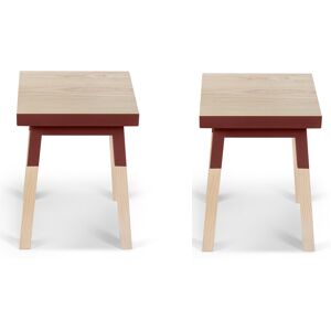 MON PETIT MEUBLE FRANCAIS 2 tabourets 100% frene massif, assise 35 cm