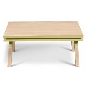 MON PETIT MEUBLE FRANCAIS Table basse avec tiroir 100 cm, 100% frene massif