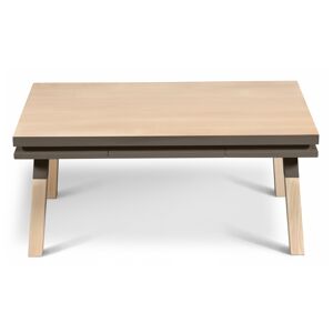 MON PETIT MEUBLE FRANCAIS Table basse avec tiroir 100 cm, 100% frene massif