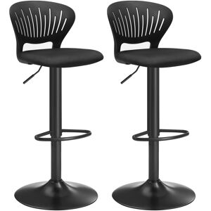 SONGMICS Tabourets de bar moderne metal noir