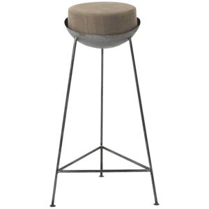 Made in Meubles Tabouret de bar en metal gris 46 cm