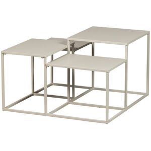 WOOOD Table basse avec differences de hauteur en metal grege