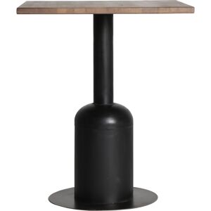 Lastdeco Table de Bar en Bois de Peuplier Noir, 60x60x71 cm