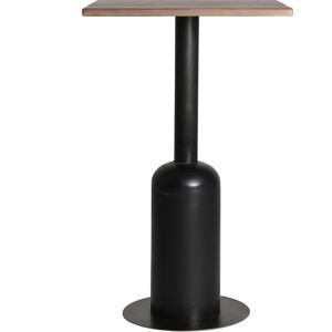 Lastdeco Table de Bar en Bois de Peuplier Noir, 70x70x97 cm