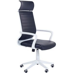 Beliani Chaise de bureau en cuir PU noir