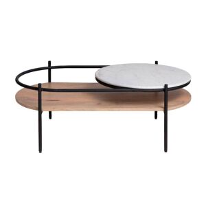 Made in Meubles Table basse en metal noir 111 cm