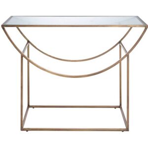 Made in Meubles Table console en metal dore 105 cm