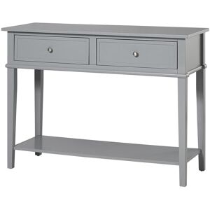 Dorel Home Table console avec 2 tiroirs en MDF gris