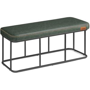 VASAGLE Banc pour entree acier mousse haute resilience 25d vert foret